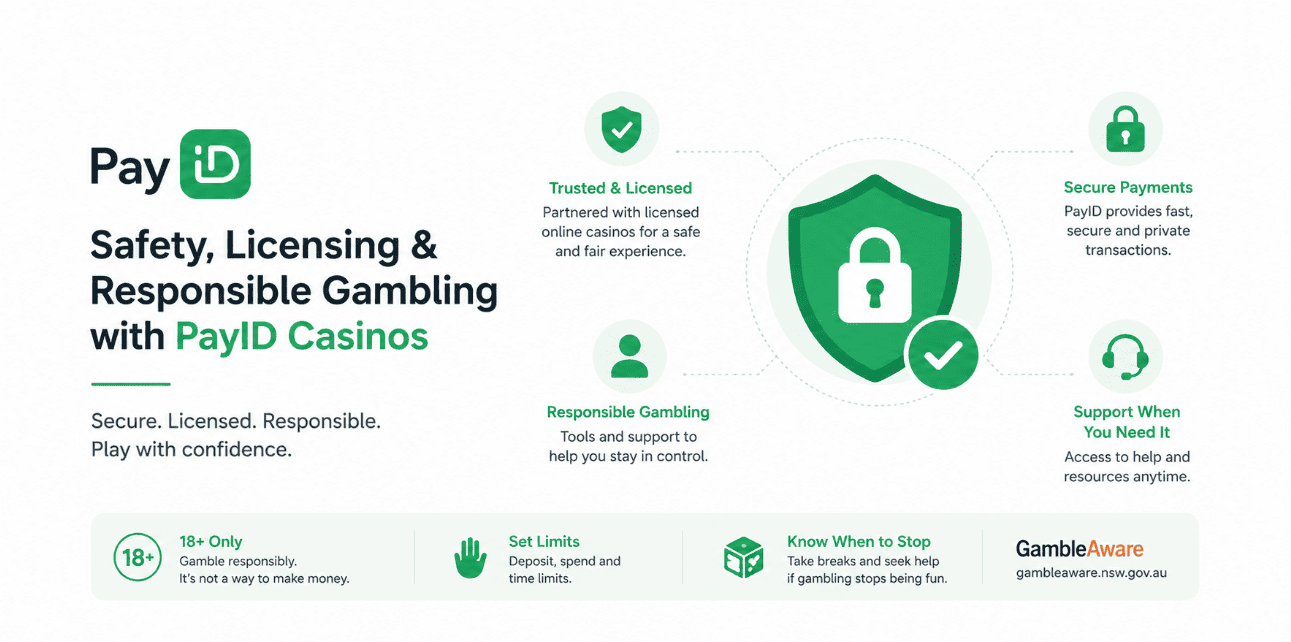 Safety, Licensing & Responsible Gambling with PayID Casinos